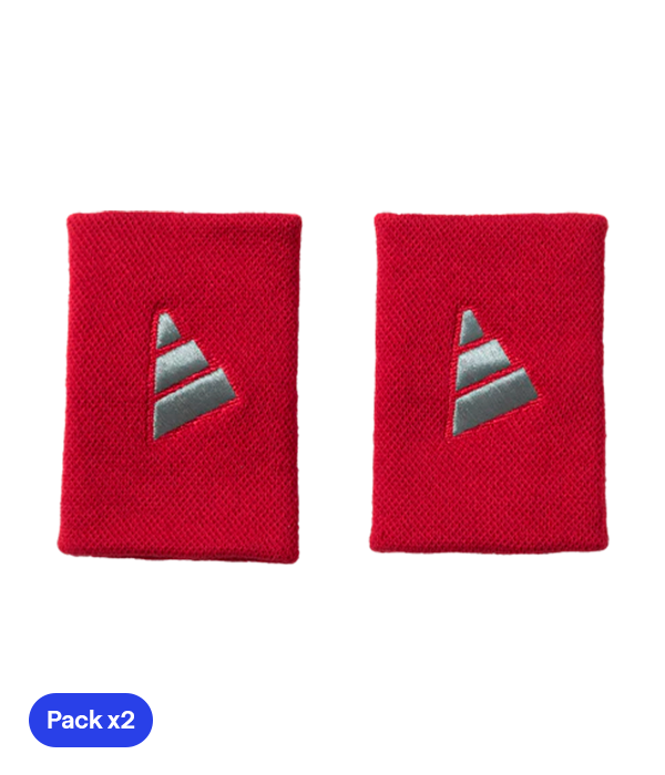 Muñequera Adidas Largas Rojo (Pack x2)